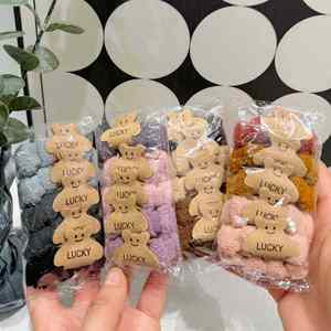 2025 New Cotton Hair Rope Seamless Bear Mask Hair <b>Ring</b> Head Strap High Elastic Durable No Injury Sweet Style Home Use for <b>Kids</b> - Product Image 2