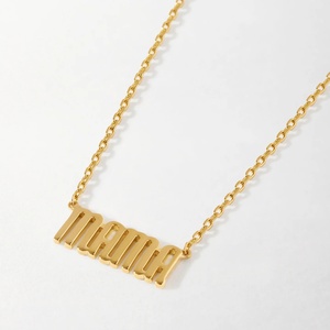 Colliers Mama : Collier fin pour maman, cadeaux personnalisés <span class=keywords><strong>en</strong></span> gros, collier plaqué <span class=keywords><strong>or</strong></span> anti-ternissement, minimaliste, haute qualité - Product Image 6