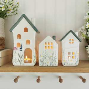 Calentador de cera para <span class=keywords><strong>casa</strong></span>, flores de <span class=keywords><strong>pradera</strong></span>, <span class=keywords><strong>casa</strong></span> de cerámica, soportes de luz de té, Quemador de aceite - Product Image 5