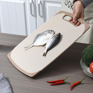 Planche à découper rectangulaire en paille de blé, lavable au lave-vaisselle, multifonctionnelle, pour poisson et légumes - Product Image 1