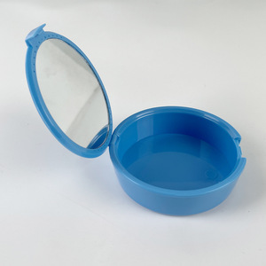 Cross-border round dental <b>case</b> with mirror, portable <b>retainer</b> storage box, denture tray <b>case</b>, orthodontic snap-on type - Product Image 4