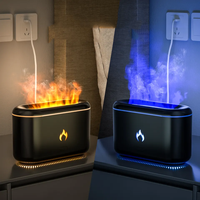 Huiles essentielles Amazon brume ultrasonique Simulation 3D effet de flamme bleue humidificateurs d'air diffuseurs d'arôme