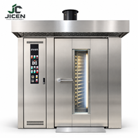 Four à chariot rotatif pour applications de boulangerie commerciale avec armoire en acier inoxydable et étagères intérieures
