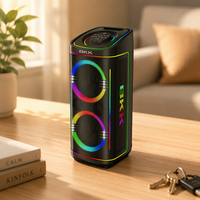 BKK 520W Enceinte de karaoké pour fêtes en extérieur et en intérieur avec microphone intégré, LED RGB, charge rapide, alimentation par batterie