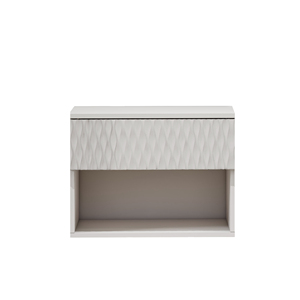 Armoire murale moderne avec tiroirs et étagère ouverte, design sculpté, anti-basculement, DIY, pour rangement de chambre - Product Image 2