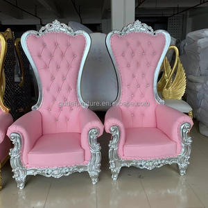 Nouvelle chaise bon marché à dossier haut <span class=keywords><strong>château</strong></span> <span class=keywords><strong>reine</strong></span> roi trône pour mariage chaise <span class=keywords><strong>de</strong></span> <span class=keywords><strong>reine</strong></span> <span class=keywords><strong>de</strong></span> couleur rose - Product Image 5