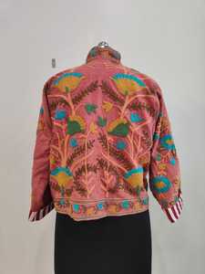 Veste Suzani brodée à la main exclusive, veste Suzani en coton, tissu TNT, veste bohème pour femmes, veste Suzani brodée SALT - Product Image 6