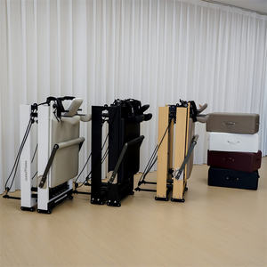 Equipo de Pilates Multifuncional de <span class=keywords><strong>Venta</strong></span> Directa de Fábrica, Reformer de Pilates Plegable Negro para Ejercicio - Product Image 2