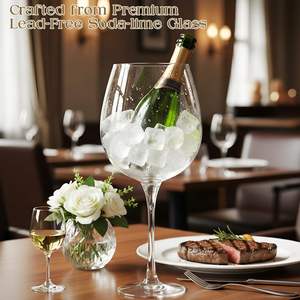 Copa de Vino Gigante de 112 oz, Soplada a Mano, Proveedor Chino, Estilo Italiano, Copa de Cristal con Tallo Extra Grande para Bodas - Product Image 5