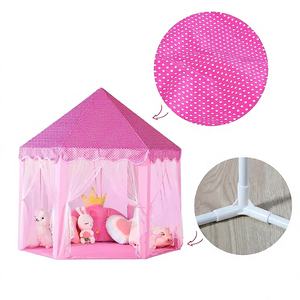 Tienda Infantil Hexagonal Rosa para Interiores, Tipo Yurta, <span class=keywords><strong>de</strong></span> <span class=keywords><strong>Tela</strong></span> Oxford, 52x48 Pulgadas, Fácil <span class=keywords><strong>de</strong></span> Instalar, Venta al Por Mayor Internacional - Product Image 3