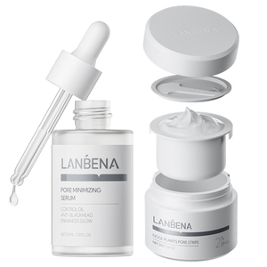 Lanbena Blackhead Remover <b>Pores</b> Shrink Serum and Nose <b>Pore</b> <b>Strips</b> Super Freckle Remover Skin Repair Cream - Product Image 1