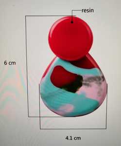 Pendientes de moda de resina de color personalizados de lujo hechos a mano brillantes altamente pulidos de alta calidad para mujeres de la India. - Product Image 5