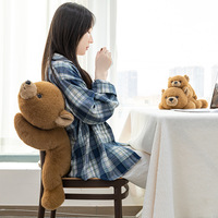 Set Hadiah 3 Boneka Beruang TikTok Viral, Mainan Plush Poliester Super Lembut, Pereda Stres, Hadiah Valentine/Ulang Tahun, Unisex, untuk Anak-anak, Boneka Peluk