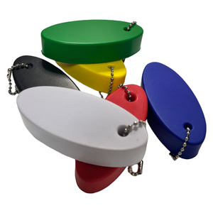Groothandel Pu Drijvende Sleutelhanger Boot Sleutel Ovale Pu Float Sleutelhanger Voor Varen Waterdichte Drijvende Sleutel