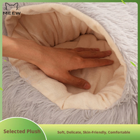 Muschelförmiges Halbgeschlossenes Warmes Waschbares Weiches Polycotton Katzenbett Winter Thermisches Haustiernest Schlafkissen für Katzen Klein
