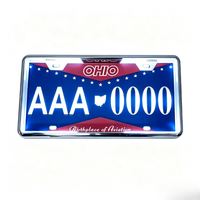Feu de plaque d'immatriculation LED 12V taille américaine, chromé, bicolore rouge et blanc, avec fonction de feu de position et de frein, fixation par vis