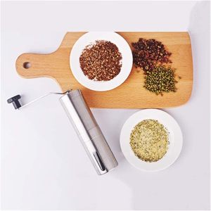 Moulin à café manuel commercial en acier inoxydable, réglages ajustables, meules coniques, capacité 25g, pour usage extérieur, hôtelier et domestique - Product Image 6