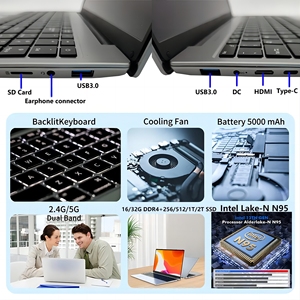 Bán buôn máy tính xách tay 16 inch màn hình lớn Win 11 Intel N95 máy tính xách tay máy tính với vân tay mở khóa Ultrabook cho doanh nghiệp - Product Image 5