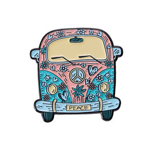 Cartoon Flower Car Enamel Pins Roupas Chapéu Mochila Lapela Pin Jóias Engraçado Floral Broches Jóias Pins para Amigos Kids Gift - Product Image 5