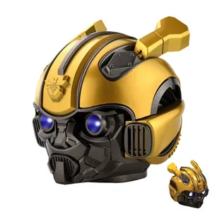 크리 에이 티브 선물 변압기 Bumblebee 헬멧 무선 BT 스피커 서브 우퍼 휴대용 스피커