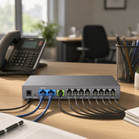 Grandstream HT881 Gateway VoIP de 8 Puertos FXO, PSTN Analógico a SIP, Voz HD Empresarial, Auto-Provisionamiento, IP PBX