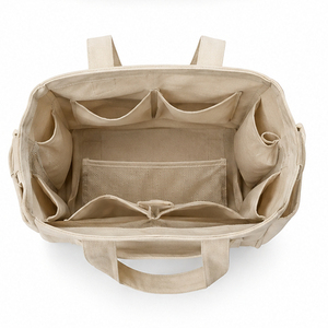 Sac de courses en toile lavable sur mesure, robuste et de taille moyenne, avec plusieurs compartiments, pour l'épicerie, la vente au détail et la publicité - Product Image 6