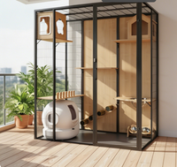 Villa moderne pour chat de grande taille, structure en bois, maison de luxe pour chat d'intérieur, meubles écologiques pour animaux de compagnie, pour usage familial
