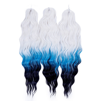 Ariel Crochet Curl Machine Double Weft Futura Synthetic Fiber Hair Extension Soft Curly High Temperature Loose Deep Wave Henan