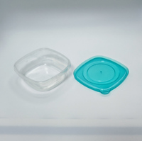 Contenants carrés en plastique PP jetables pour nouilles, sucre, pizza, sushi, salade, emballage de restauration rapide et boîtes de stockage pour livraison de repas