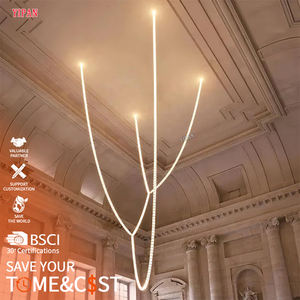 Lámpara de Araña de Cristal Estilo Francés para Hotel, Villa, <span class=keywords><strong>Restaurante</strong></span>, Escalera, 3500-6000K, Regulable, Ahorro de Energía, para Sala de Estar, Vestíbulo - Product Image 2