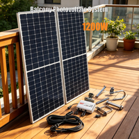 Kit solaire fiable de 1200W pour balcon avec micro-onduleur et garantie de 25 ans pour économiser sur la facture d'électricité de la maison et du jardin
