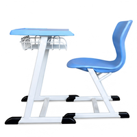 Mobilier scolaire, tables et chaises de classe en plastique et métal, projet en Arabie Saoudite, table et chaise d'élève pour salle de classe