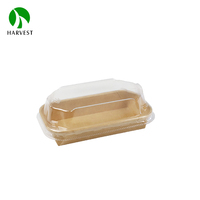 Plateau à sushi jetable en papier kraft brun de qualité alimentaire PH-00, vente chaude