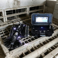 Robot de nettoyage de conduits d'air PCS-350III, robot d'inspection de tuyaux avec 3 caméras HD pour le nettoyage des systèmes HVAC