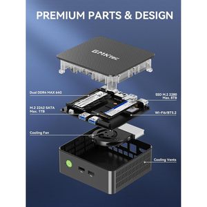 Mini PC Gmktec Core I3 10110U 16 Go de RAM 512 Go de stockage Intel pour usage professionnel et éducatif - Product Image 4