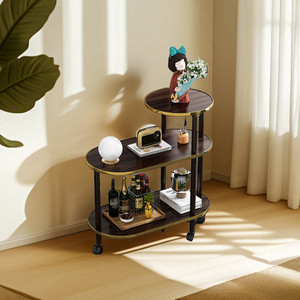 Gỗ rắn hiện đại di chuyển bàn cà phê nhỏ với giá lưu trữ đồ nội thất phòng khách đồ nội thất nhà - Product Image 2
