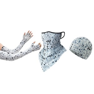 Kit de protection solaire pour le cyclisme avec gants, écharpe, casquette et manches UPF 50 anti-UV, vêtements de sport unisexes pour l'extérieur - Product Image 5