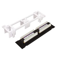 Panel de Conexiones de Red Cat6 de 12 Puertos UTP de 10 Pulgadas 1U, Bloque de Conexiones Ethernet de Cobre de 15 Pulgadas con Revestimiento Dorado, Certificado CE para Cat6/Cat5e/Cat5