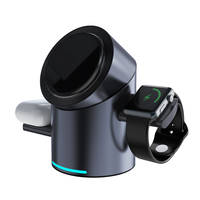 Station de charge sans fil rapide magnétique multifonctionnelle de voyage Type c Support de chargeur sans fil cubique rotatif 3 en 1 en aluminium