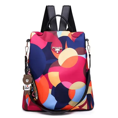 Wholesale New Style Colorful Anti-theft Women Bag Removable Shoulder Strap Outdoor Activities Bear Ornament Backpack