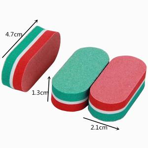 Mini 4.5*2*1.2cm tırnak törpüsü sünger 100/180 Mix renk tırnak bakım salonları için parlatma için tırnak tamponu çift yan manikür aracı - Product Image 3