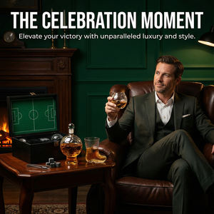 Vaso de Cerveza con Forma de Bota y Decantador de Whisky con Logotipo Personalizado en Caja de Madera Premium para Zona de Aficionados al Fútbol - Product Image 6