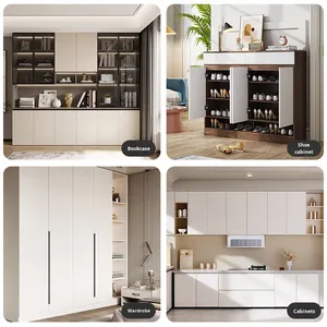 Connecteur élastique 2-en-1 sans perçage pour panneau invisible, bouton poussoir pour armoire en acier, glissière dissimulée pour meuble - Product Image 6