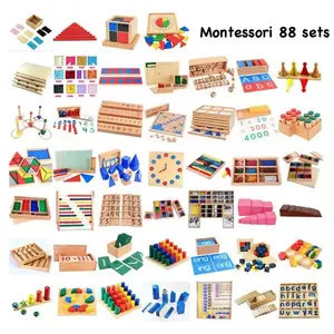 ของเล่นไม้สำหรับเด็กวัยหัดเดิน88ชุดอุปกรณ์การศึกษาแบบ Montessori