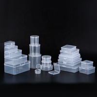 Boîte en plastique transparente PP mini en gros d'usine avec couvercle, plusieurs tailles, empilable, pour le stockage de petites pièces, conteneur d'emballage personnalisé