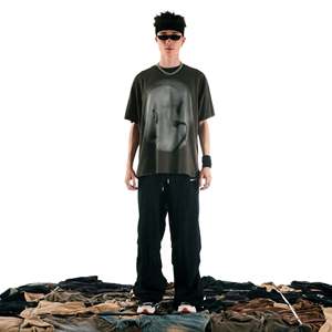 Badhabits <b>Parachute</b> <b>Pants</b> Oversized Fit 100% Nylon Shell Fabric Straight-cut Loose Casual <b>Pants</b> - Product Image 2