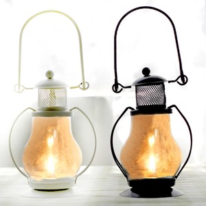 Candelabro de hierro forjado con cubierta de cristal, lámpara Pony, accesorios de artesanía, lámpara de queroseno creativa, sin luminiscencia, multiusos - Product Image 1
