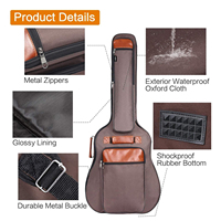 Étui à sangle en cuir pour guitare acoustique, 41 pouces, étanche, pour instruments de musique