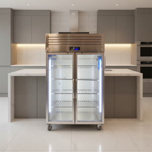 Refrigerador con Puerta Francesa, Cuerpo de Acero Inoxidable, 810L, 4 Puertas, Enfriamiento por Aire, Descongelación Manual, Temperatura Única, LCD-1000DD4M - Product Image 2