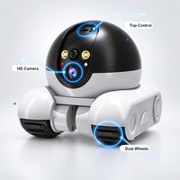 Robot Monitor Hewan Peliharaan Pintar Dalam Ruangan dengan Kamera HD, Tampilan Jarak Jauh, dan Permainan Laser Interaktif